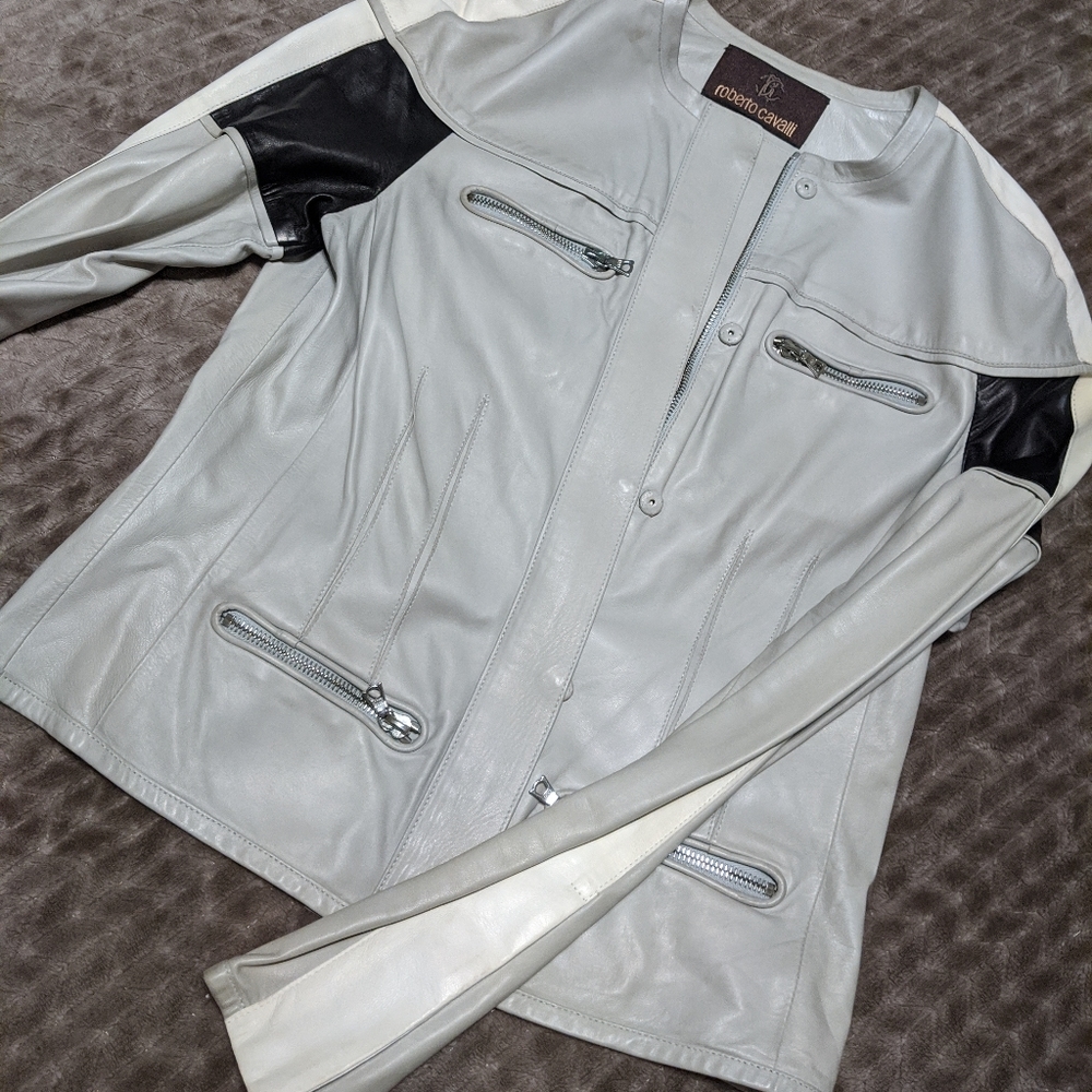 Roberto Cavalli leather jacket